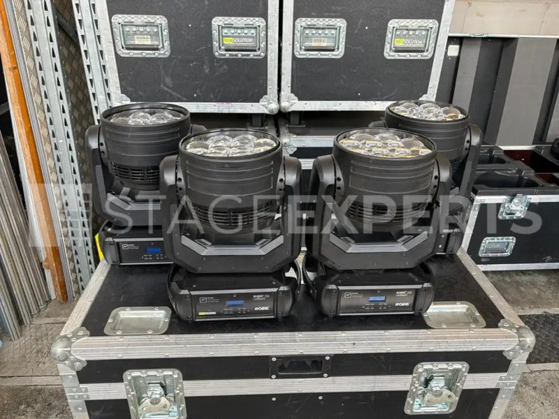 Robe LED Beam350 – 4x Moving Beam Set with 4‑Way Flight Case