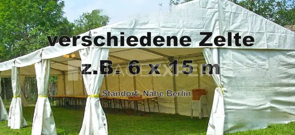 Modular Aluminium Event Tent 6 x 15 m, 5 m Bay Spacing