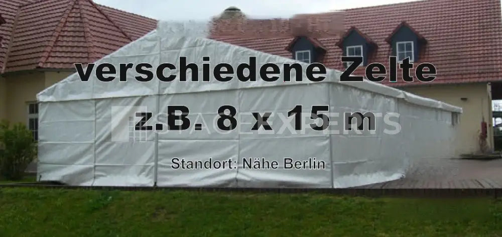 Event Tent 8 x 15 m, 5 m Bays – Aluminium PVC Structure