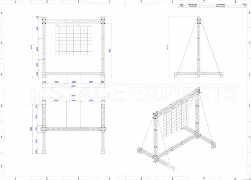 Litec Varitower 3-40 QL52A LED Screen Ground Support 7m