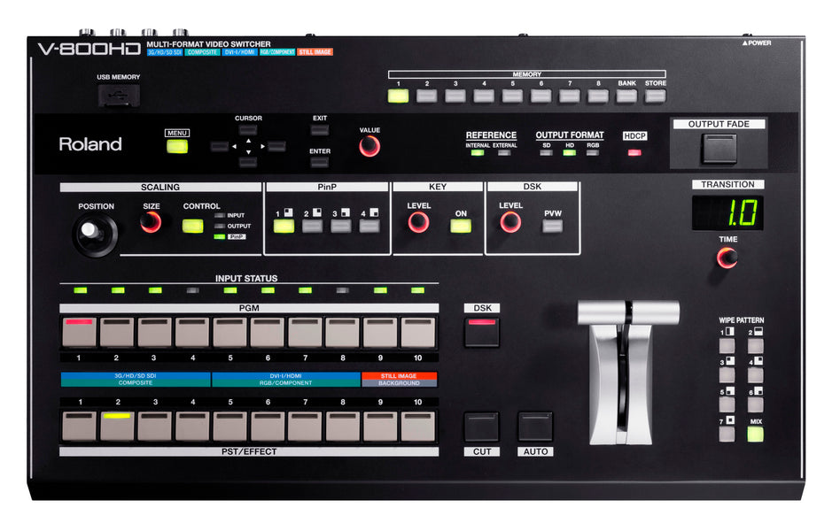 Roland V-800HD Multi-Format Video Switcher | With Flight Case