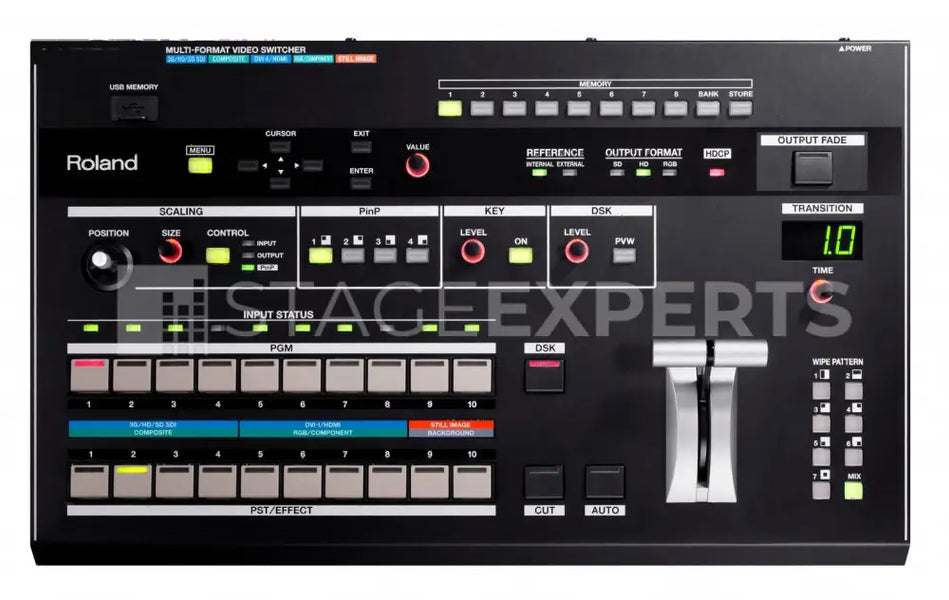 Roland V-800HD Multi-Format Video Switcher + Flight Case