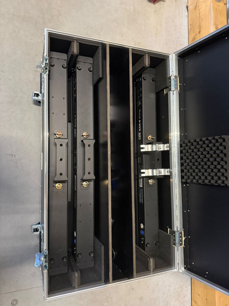 Eurolite LED Bar 8 Swing QCL – 3-Pack Set with Flight Case