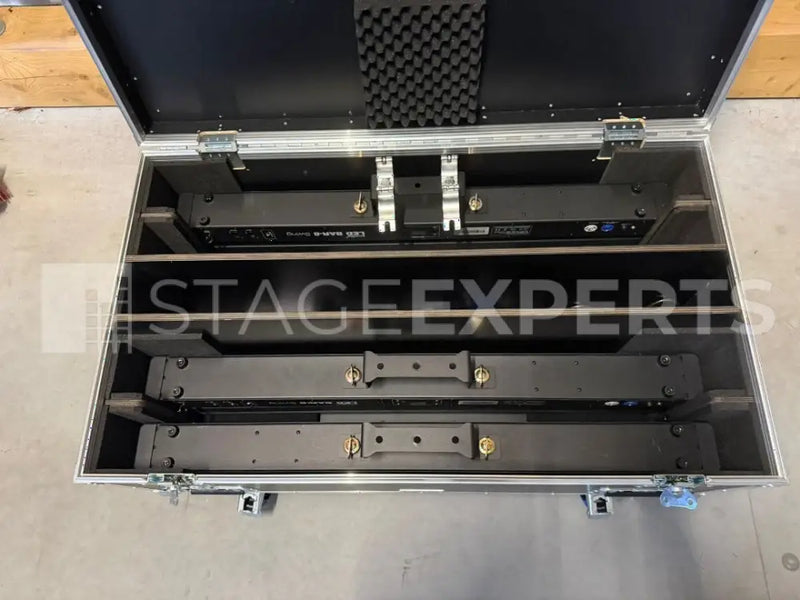 Eurolite LED Bar 8 Swing QCL – 3-Pack Set with Flight Case