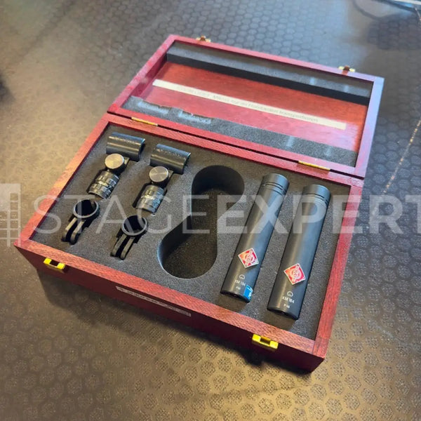 Neumann KM 184 P48 Stereo Set – Matched Pair, Wooden Case