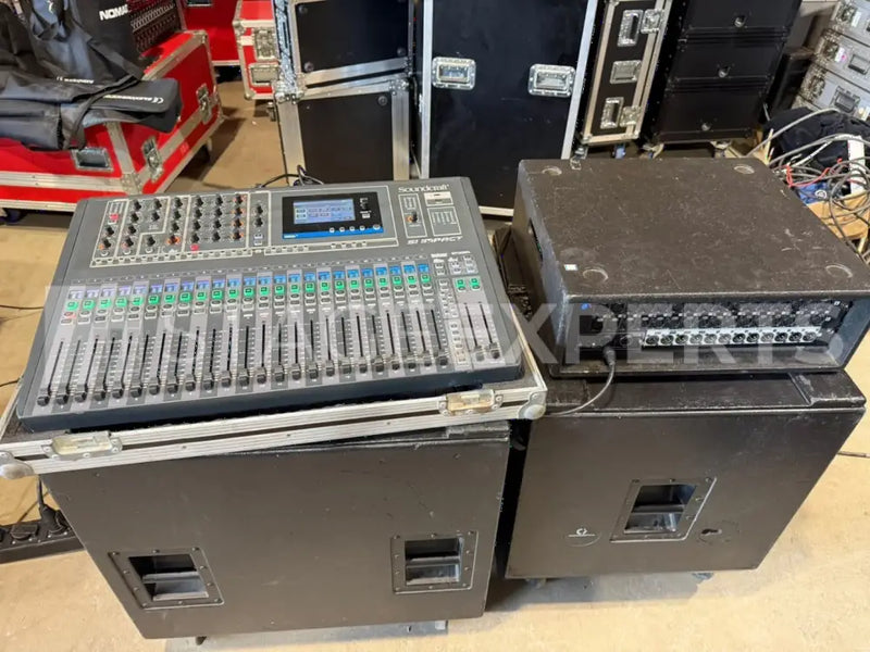 Soundcraft Si Impact + Mini Stagebox 32 with MADI in Flight Case