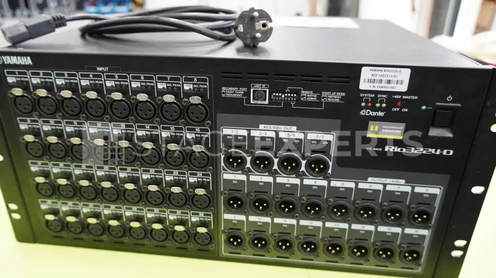 Yamaha RIO3224-D Stagebox – 32x16 Dante I/O Rack (AES)