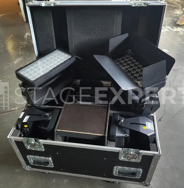 Cameo W600 LED Wash Set with Barndoors & Flight Case