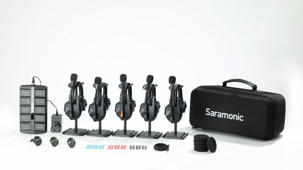 Saramonic WiTalk9 WT5S Intercom – 5‑User Wireless Headsets