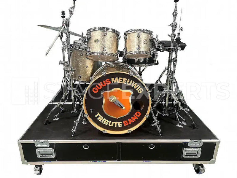 123customized Drumcase DeLuxe 2-piece Drum Flightcase 80 x 180 cm