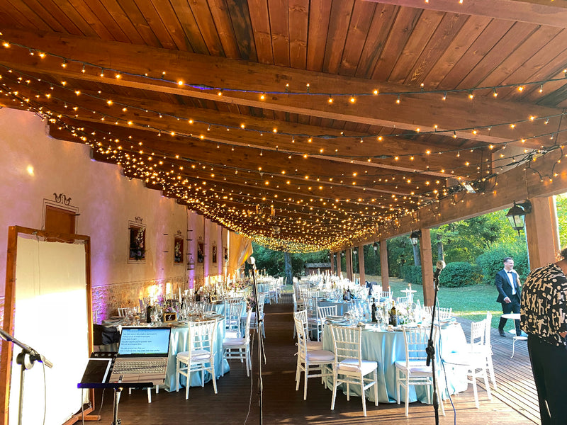 LuminalPark Warm White LED Lights – 800m Chain Set incl. PSU
