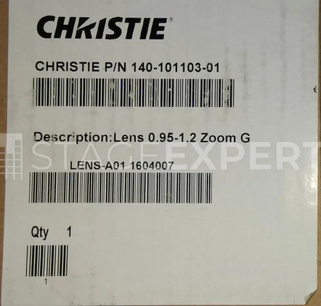 Christie 140-101103-01 0.9–1.2:1 Zoom Lens for G Series
