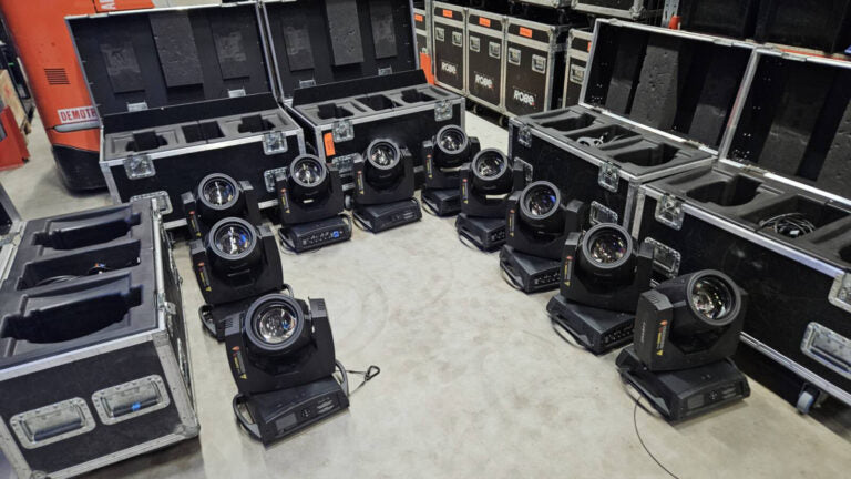 Clay Paky Sharpy Beam – 10 Fixtures with Case & Cabling