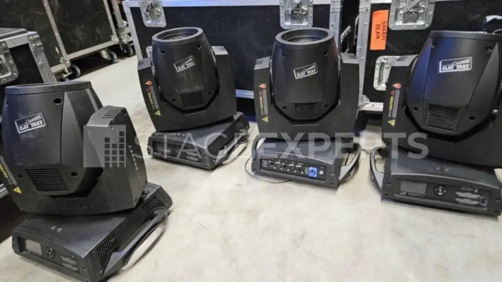 Clay Paky Sharpy Beam – 10 Fixtures with Case & Cabling