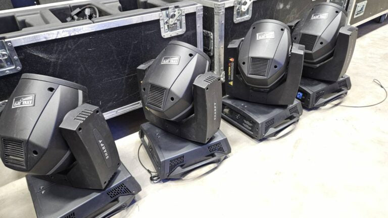 Clay Paky Sharpy Beam – 10 Fixtures with Case & Cabling