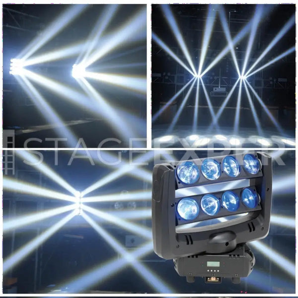 ADJ Crazy 8 Beam Set with Case – 2x LED Moving Heads