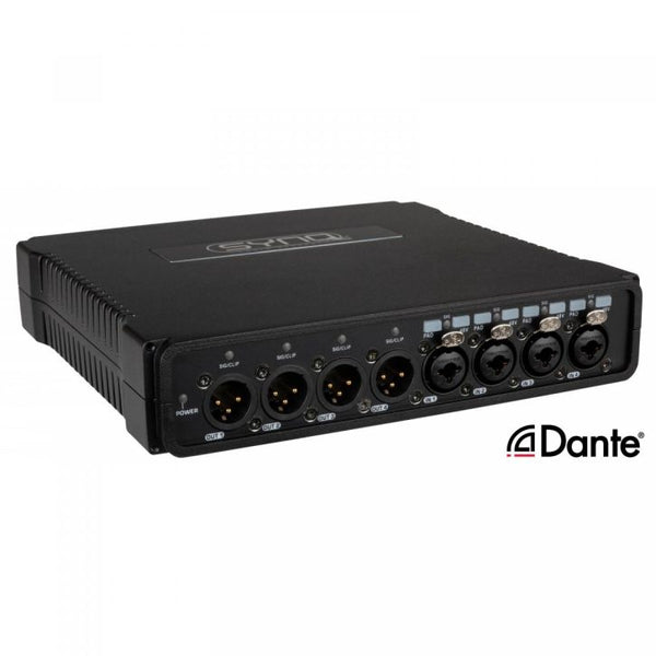 SYNQ DBT-44 Dante Interface – 4x4 Analogue Network Bridge