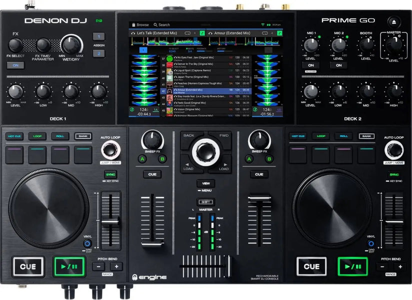 Denon DJ Prime Go with DJ Bag – Portable Standalone Controller