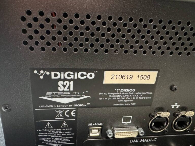 DiGiCo S21 Digital Mixer – Demo with Case & DMI‑MADI‑C