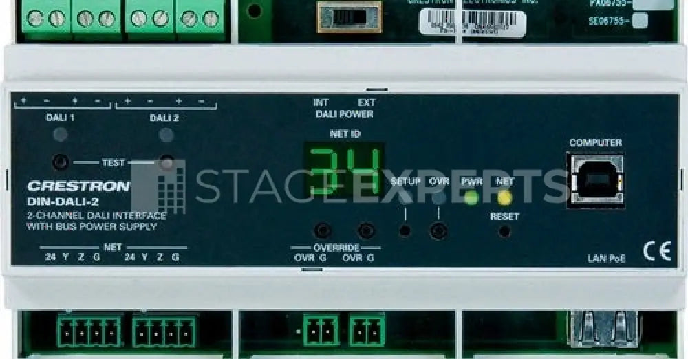 Crestron DIN-DALI-2 DALI Interface – 2 Loops, PoE/Cresnet