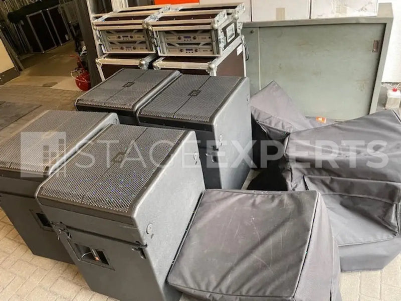 JBL VRX Series line array with 4 VRX932LA, 4 VRX918S subs