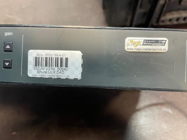 Shure ULXD4DE G56 Dual Digital Receiver, 19-inch Rack