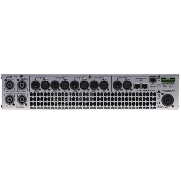 Linea Research 44M6 4‑ch DSP System Amplifier with Dante