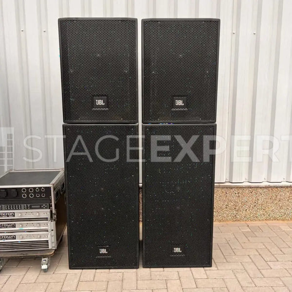 JBL P733/P746 Set with Crown Amplifier Rack – 8‑Box PA
