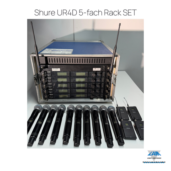 Shure UR4D Wireless System – 5x Dual RX + 10x TX (P8)