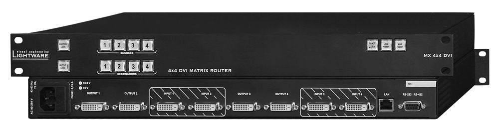 Lightware MX4x4DVI-DL 4x4 DVI Dual‑Link Matrix Switcher
