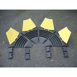 YELLOW CABLE 50x 5-Channel Cable Protectors, Straight Sections