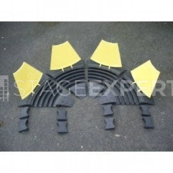 YELLOW CABLE 50x 5-Channel Cable Protectors, Straight Sections