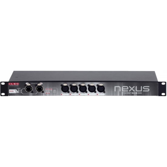 LSC Nexus NXSR 5‑Port DMX/Ethernet Node – 19-inch Rack