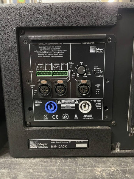 Meyer Sound MM‑10ACX Subwoofers – Used Matched Pair, Compact