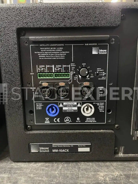 Meyer Sound MM‑10ACX Subwoofers – Used Matched Pair, Compact