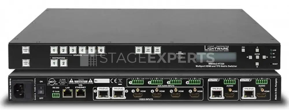 Lightware MMX6x2-HT220 Matrix Switcher, 6x2 HDMI/HDBaseT