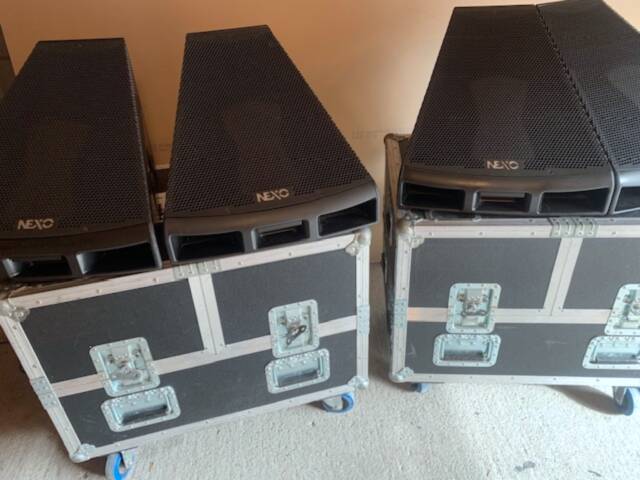 NEXO 45N12 Line Monitors (Pair) + Amptown Flightcase