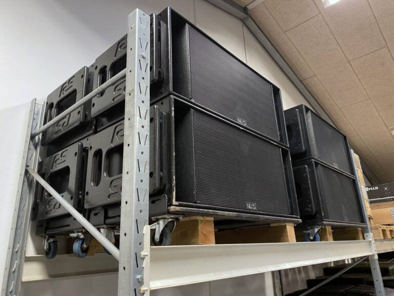 NEXO RS15 Subwoofers – Set of 4 with Dollies, Used Condition