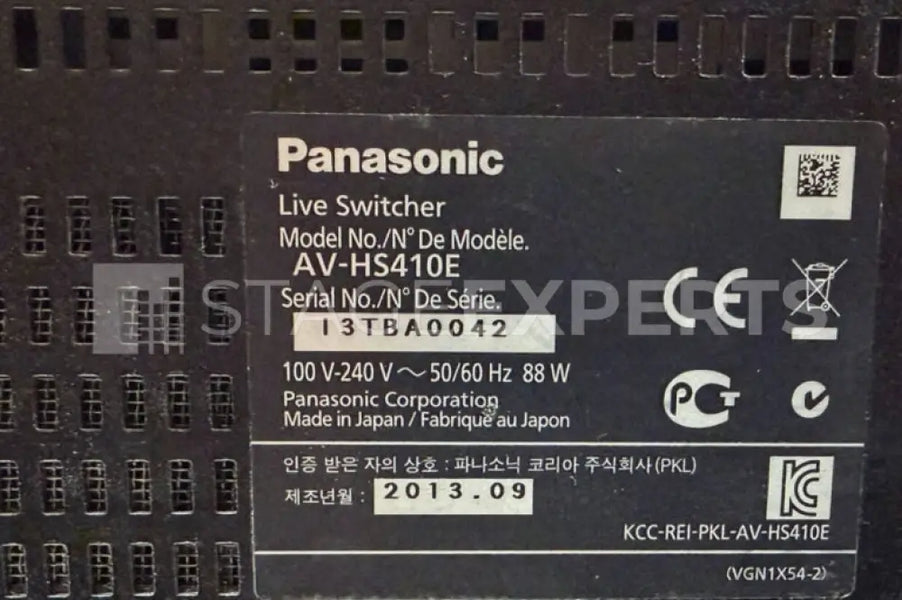 Panasonic AV-HS410 Live Production Switcher | Stage Experts