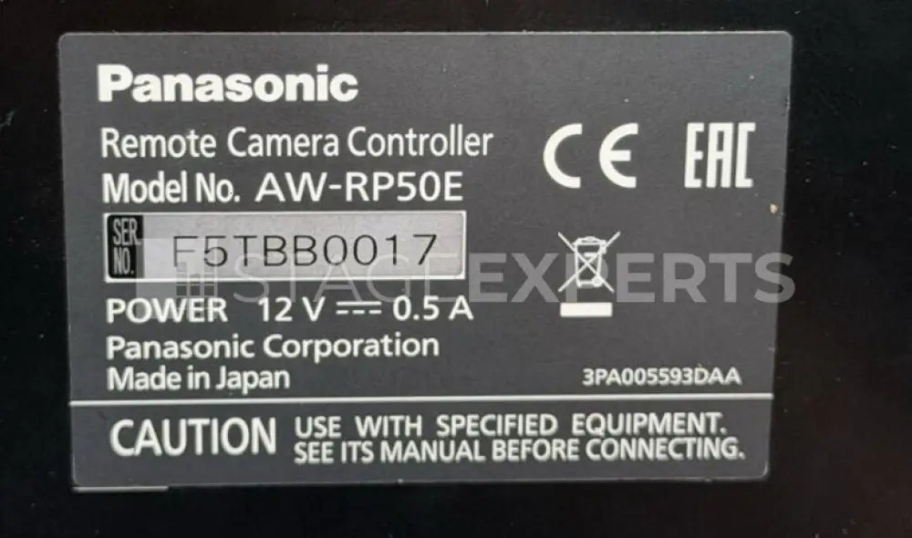 Panasonic AW-RP50 PTZ Camera Remote Controller for IP and RS-422