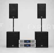 QSC E112/E118sw + GXD8 System – 2 Tops, 2 Subs – New in Box