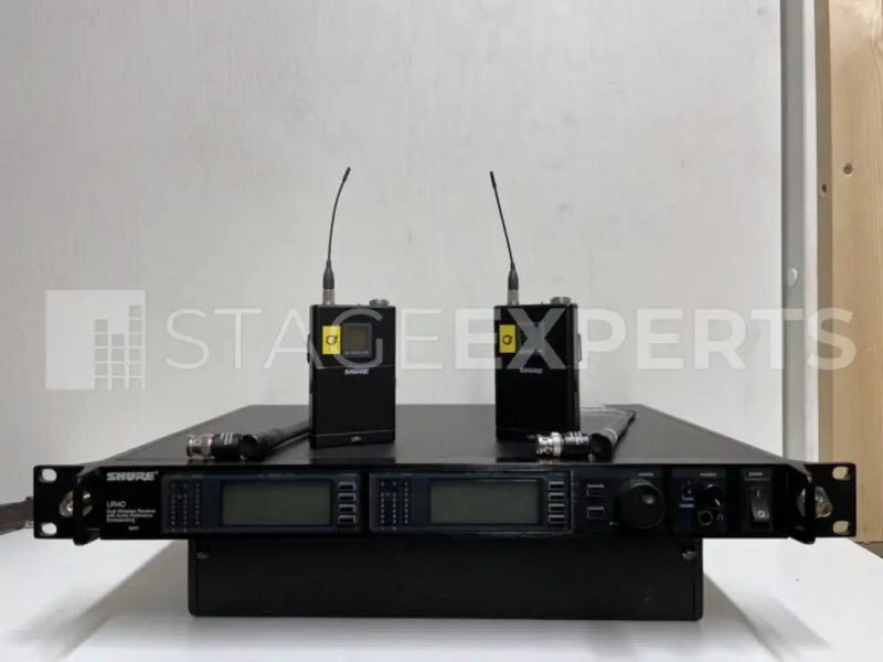 Shure UHF-R UR4D + 2x UR1 Bodypacks Wireless System Bundle