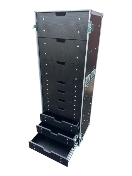 Casebase Microphone Rack 7x2U + 3x4U – 19-inch Rack Case