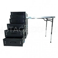 Casebase Mic Stand 6-Drawer + Table Flightcase