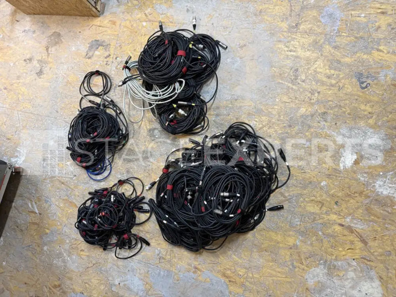 XLR Cable Set – Nearly 600 m of 3‑Pin Cables, Mixed Lengths