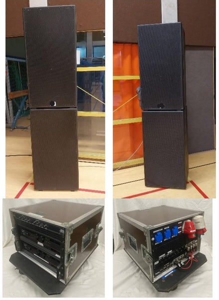 D.A.S / QSC complete live/party sound system, 2 x 2400 W