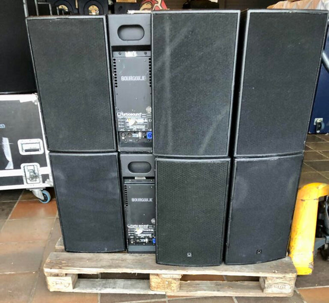 Turbosound TQ310DP Set of 8 with Flight Frames – Active