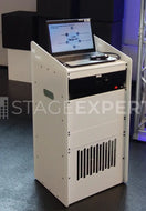 White Plexiglass 19-inch Studio Rack and Standing Lectern