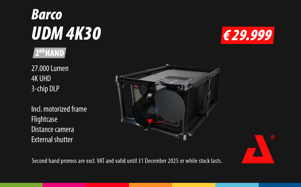 Barco UDM 4K30 Projector – 30,000‑lumen 4K for Live Events