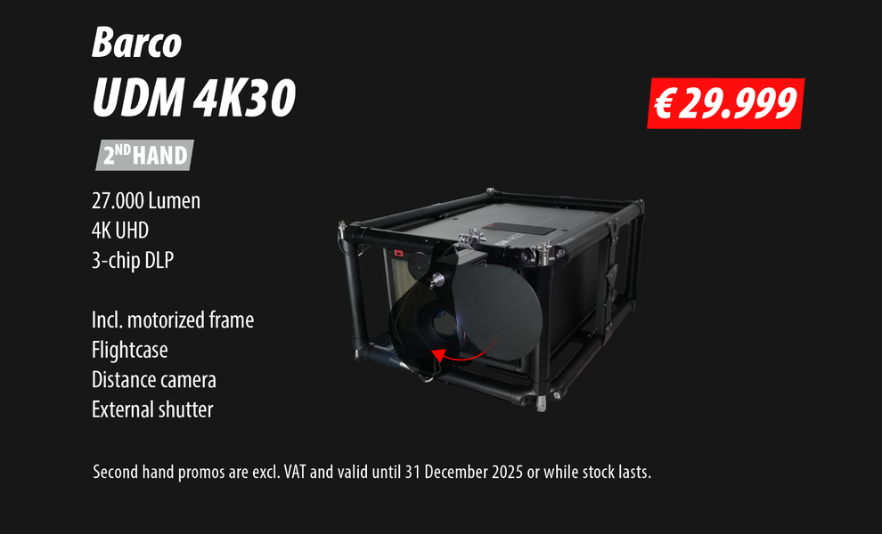 Barco UDM 4K30 Projector – 30,000‑lumen 4K for Live Events
